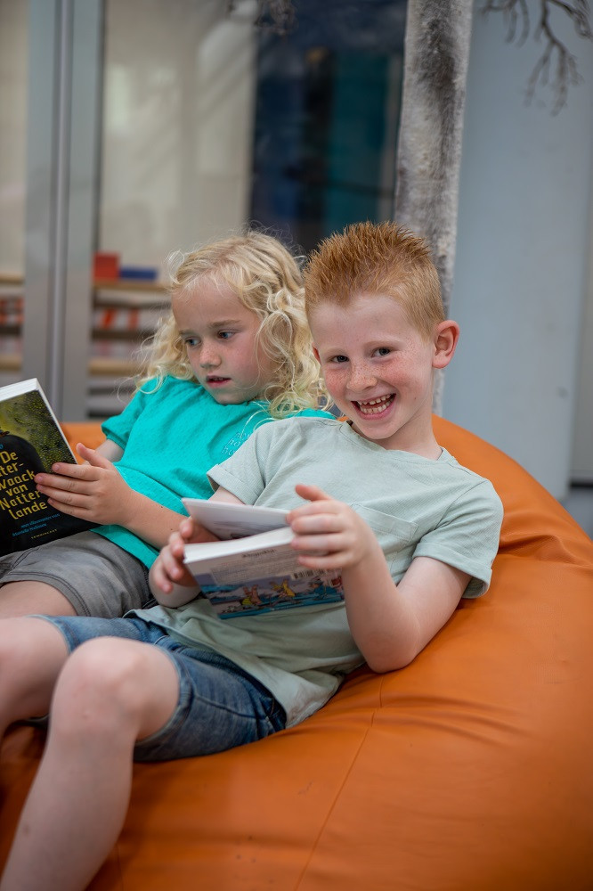 Samen lezen op de zitzak
