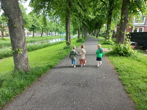 wandelen in park
