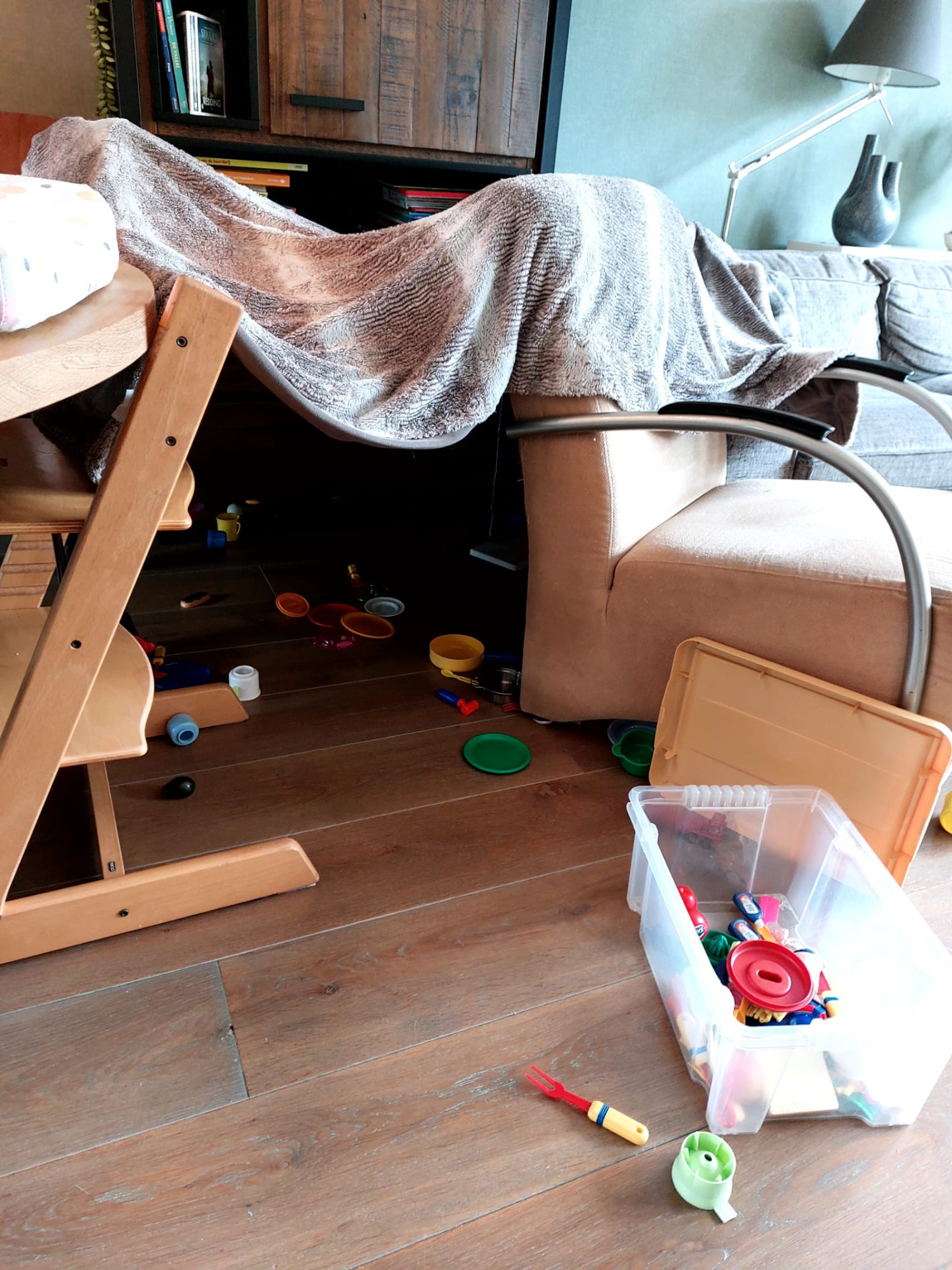 hut gebouwd in huis